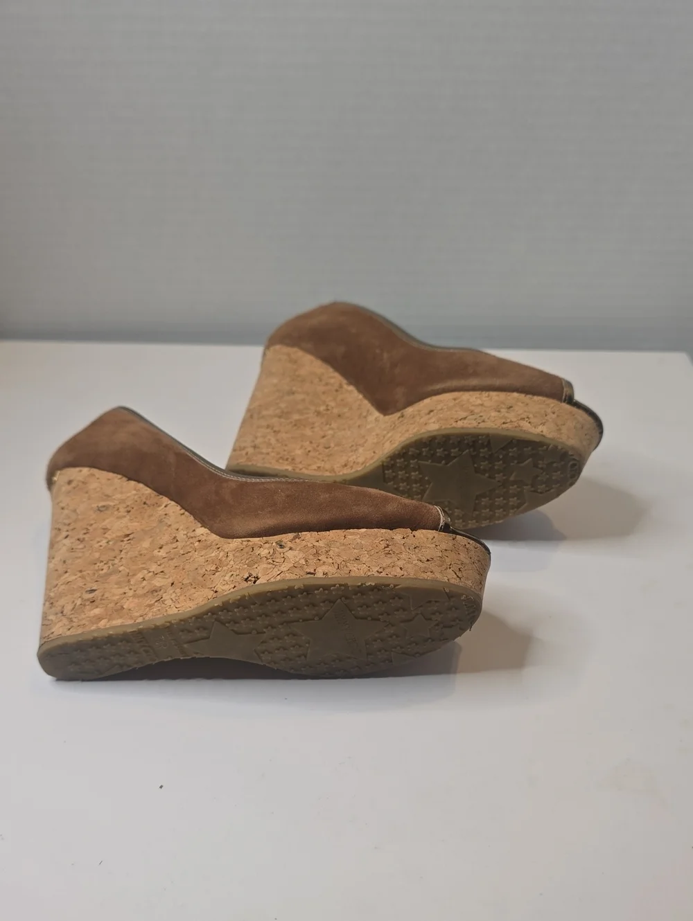 Jimmy Choo Papina Cork Wedges Size 38 - Picture 8 of 8